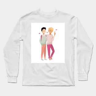 Happy gay couple Long Sleeve T-Shirt